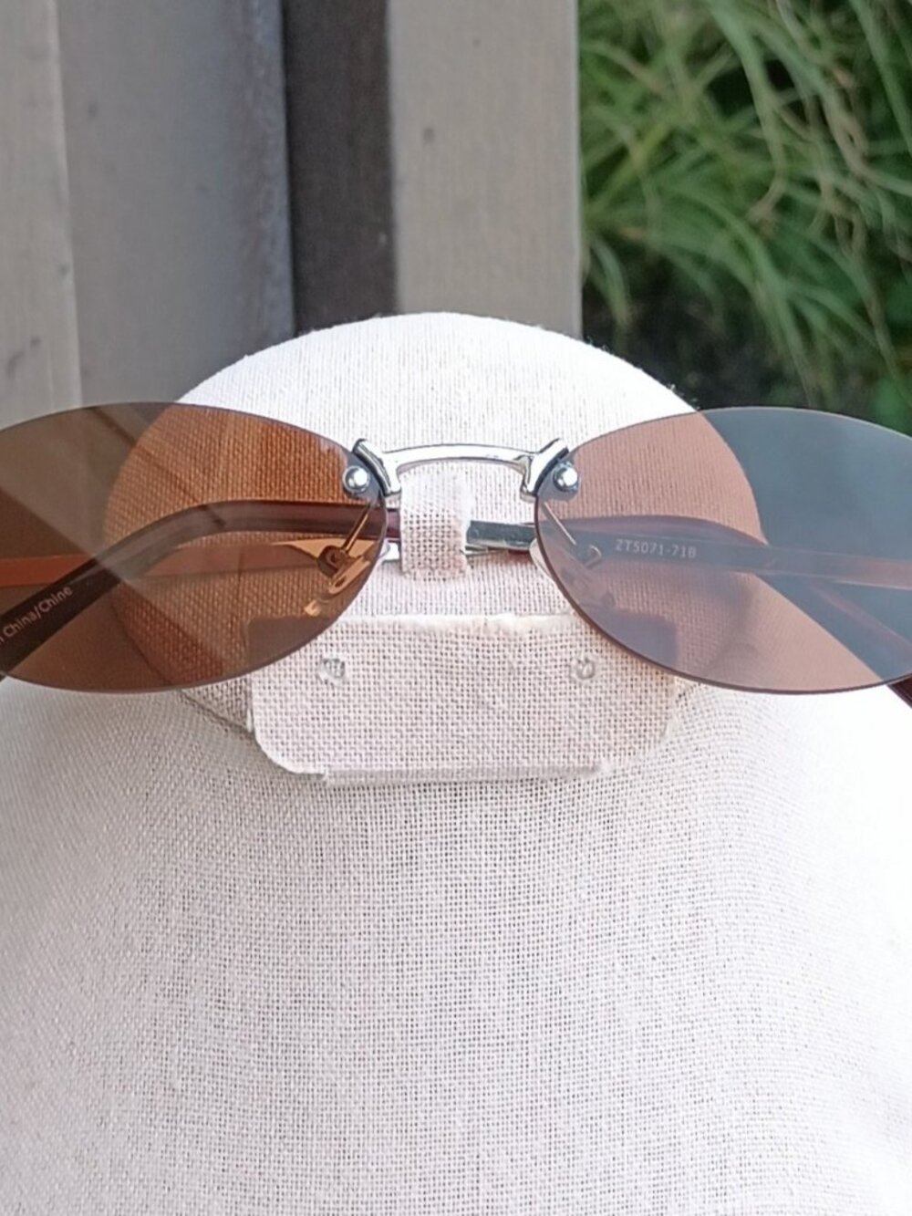 Small Oval Rimless Sunglasses by Eyeking from Anthropologie, OS, EPC
